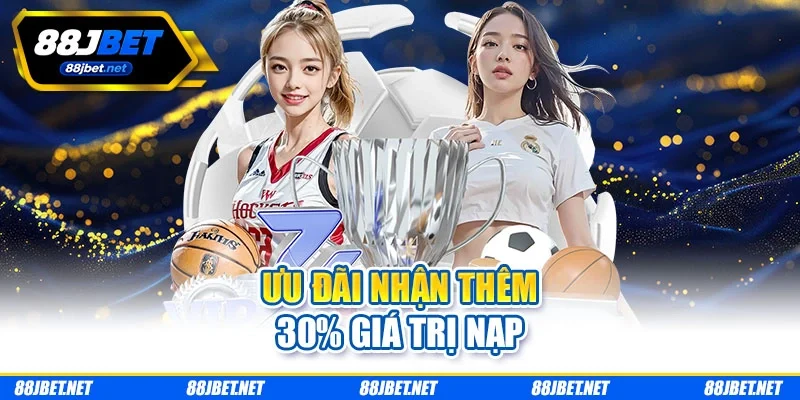 Ưu đãi nhận thêm 30% giá trị nạp Ưu đãi nhận thêm 30% giá trị nạp